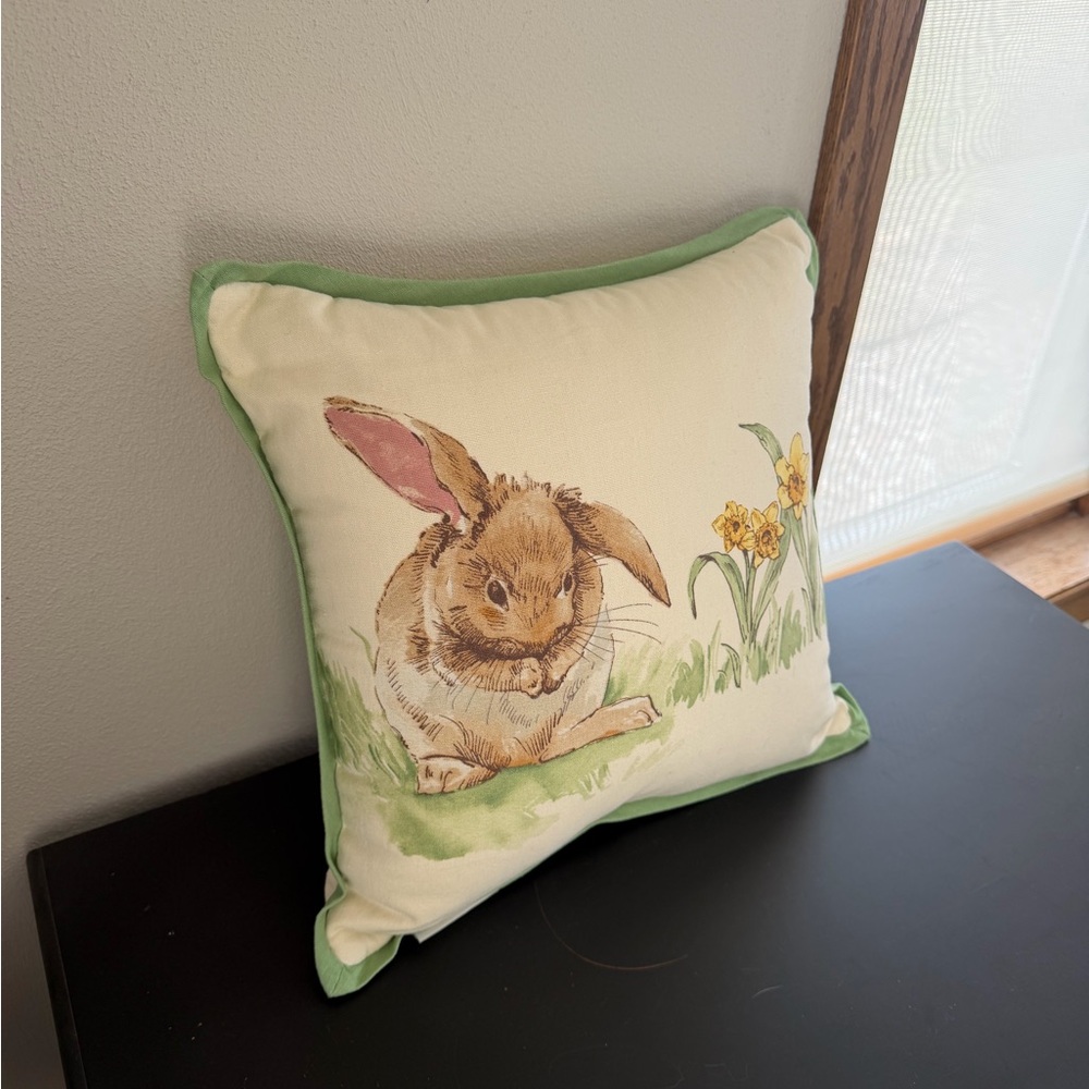 Pottery Barn Easter Bunny Spring Decorative Pillow - Picture 4 of 7